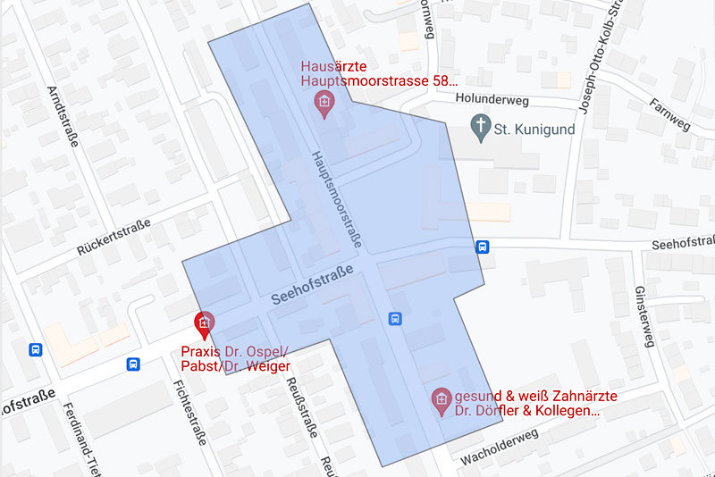 Karte Parkraumquartier Gartenstadt